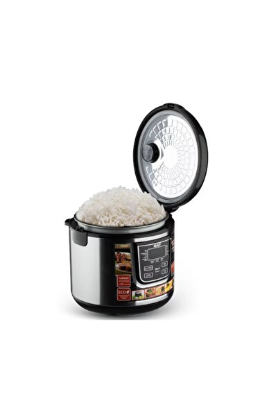 raf MultiCooker Ergonomic Electric Pressure Cooker - 6L, 900W, 12 Functions, Digital Display, Cooking