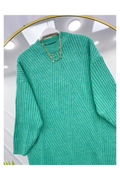YEDİLALE Cross Striped Knit Tunic