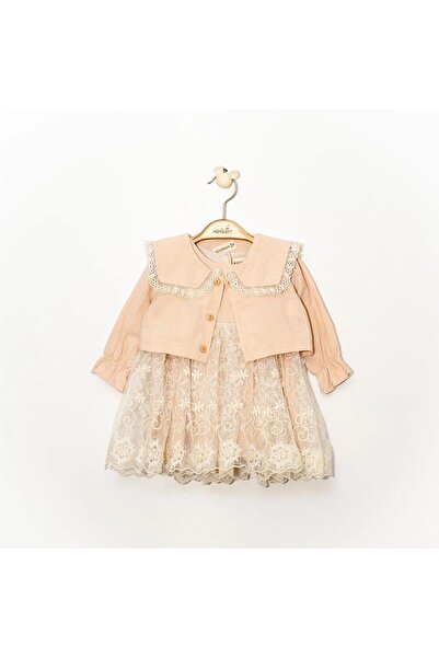 MİNİBORN Kız Bebek Ceketli Elbise