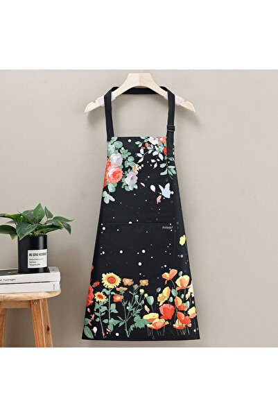 PriStyle Waterproof, adjustable kitchen apron with elegant floral design and practical pocket, PriStyle®