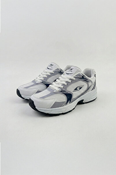 USLU Seoul Unisex Beyaz & Siyah Yüksek Tabanlı Rahat Sneaker Günlük Spor Ayak...
