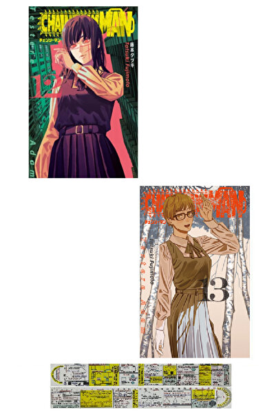 Gerekli Şeyler Yayıncılık Chainsaw Man 12-13. Ciltler Manga Seti + Özel Cetvel