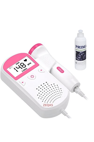 ZEQAS Fetal Doppler for Pregnant Women, Listen to Baby's Heartbeat, Gel Included, Radiation Free, 2.5 MHz