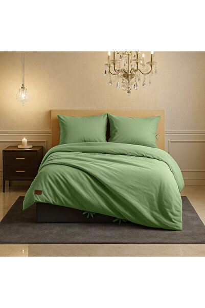 Sabia 100% Cotton 62 Thread Count 200X200 cm +37 cm Height Suitable Elastic Fitted Sheet King Size Duvet Cover Set