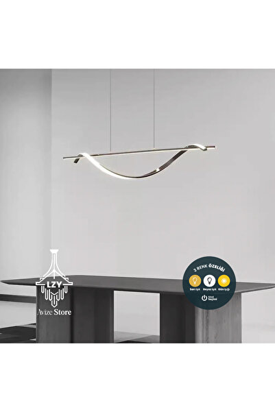 Lzy Avize Store Copper Wave Sarkıt LED Avize 3 Renk | Salon ve Yemek Masası İçin