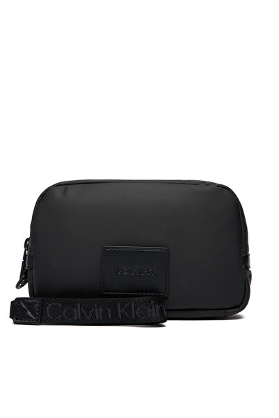 Calvin Klein Erkek Anahtarlık Dahil Geniş Cep Sistemi Fermuar Kapama Siyah El...