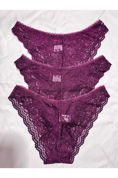 mendoza store Набір трусиків з мереживом кольору м'ятного зеленого, 3 шт.