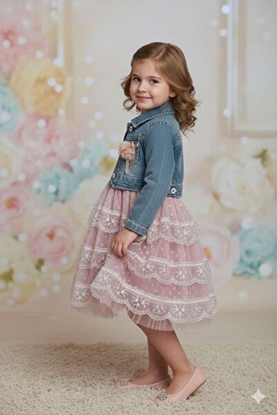 ECELER Bolero Kot Ceketli Kız Çocuk elbise