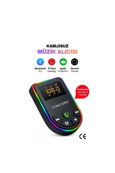 Concord C-6010 Bluetooth / TF & Aux - FM Transmitter 55