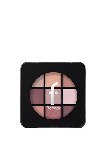 Flormar Kremsi Dokulu & Mat Bitişli/Işıltılı 9'lu Kompakt Göz Farı Paleti - 006 FELT CUTE