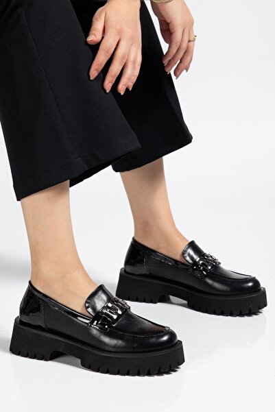 Dilimler Ayakkabı Women's Casual Daily Shoes Black Synthetic Leather Accessories Light Sole