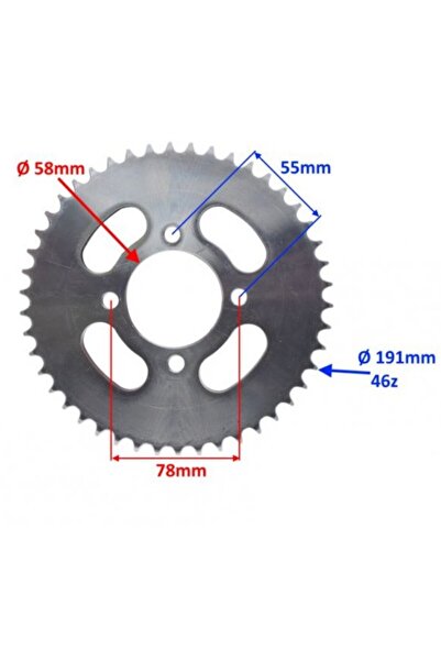 Aftermarket Pinion transmisie 428 -46T moto Junak 905