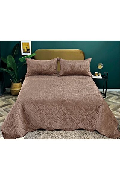 Unicorn Concept Bedspread set, C08, quilted, 3 pieces, 220x240cm, Light Brown