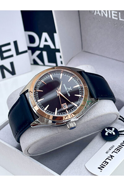 Daniel Klein Steel Case Leather Band Men's Wristwatch