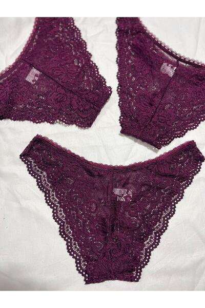 mendoza store Набір трусиків з мереживом кольору м'ятного зеленого, 3 шт.