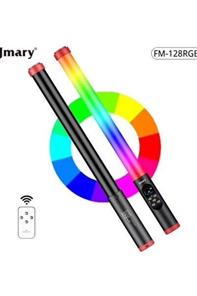 Jmary شريط إضاءة مقاوم للماء بإضاءة LED RGB FM-128 مع مؤشر شاشة OLED