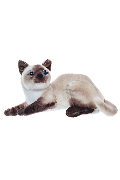 Recostore Jucarie de plus, Pisica maro-crem cu sunet, 15x27x11 cm, REC2314