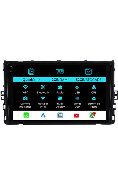 NavStore Navigatie Dedicata Volkswagen T-Roc (2017-2025), 9Inch, 2Gb Ram, 32G...