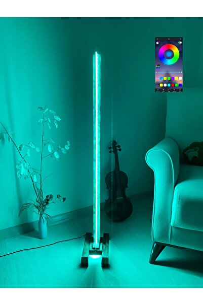 Store Bluetooth Kontrollü Akıllı LED Ahşap Lambader