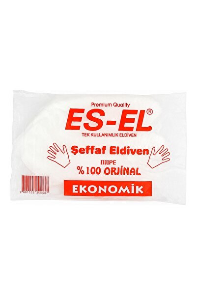 Ecoflex Şeffaf Eldiven 100 Adet Poşet Eldiven 1 Paket