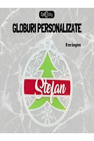 Epic Crafting Personalized Christmas Globes – Tree Ornament with Name, 9cm, Holiday Gift – Premium Edition