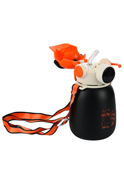 VENON Dj Design Black 🟠 500 ml Stainless Steel 🎧 Termos Matara – 10×18 Children's Water Bottle Flask