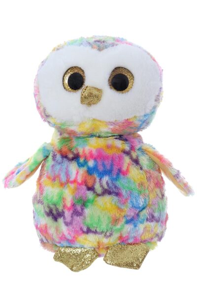 Recostore Jucarie de plus bufnita multicolora, 23 cm, REC2969