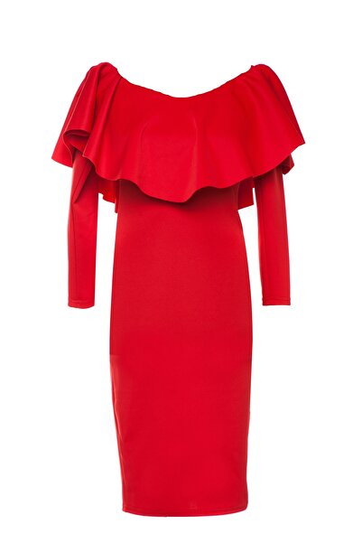 TINKA Fashion Red midi dress