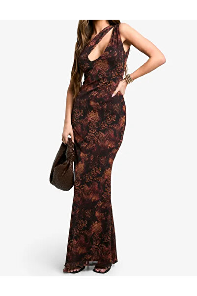 BOOHOO Long dress, Brown