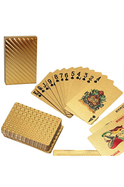 OEM Set de cărți de joc premium aurii, impermeabile, ediție aurie, poker și cadouri de lux