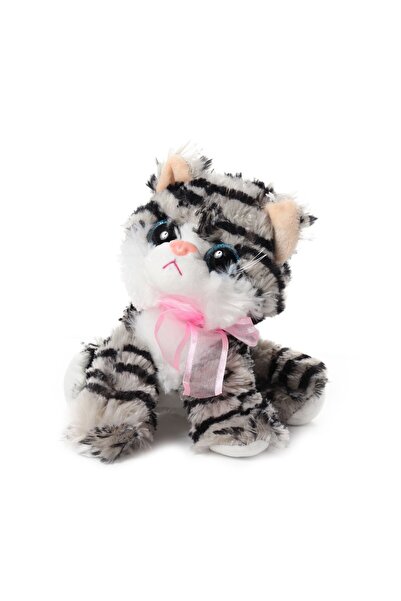 Recostore Jucarie de plus, pisicuta cu sunet, gri, 25x15 cm, REC1900