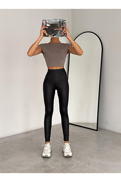 TLG GİYİM Colanți skinny din piele cu căptușeală termică din interior