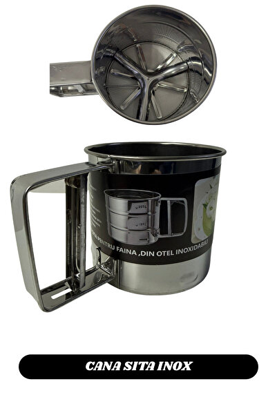 wei Stainless steel flour sieve cup – mechanism with handle