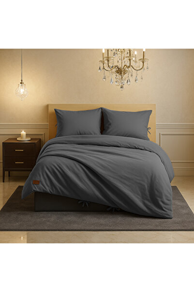 Sabia 100% Cotton 62 Thread Count 200X200 cm +37 cm Height Suitable Elastic Fitted Sheet King Size Duvet Cover Set