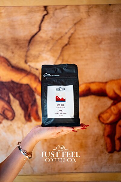 JUST FEEL COFFEE Peru Çekirdek Kahve 250 gr Arabica Karamel, Kiraz ve Ahududu...