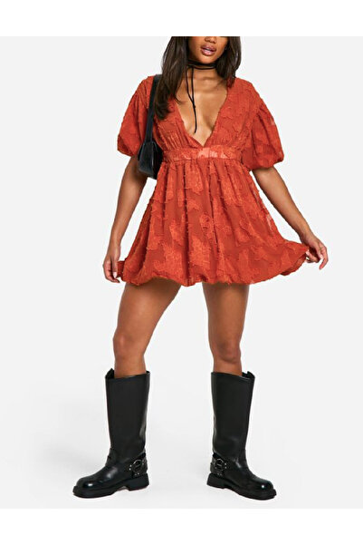 BOOHOO Short dress, Brick