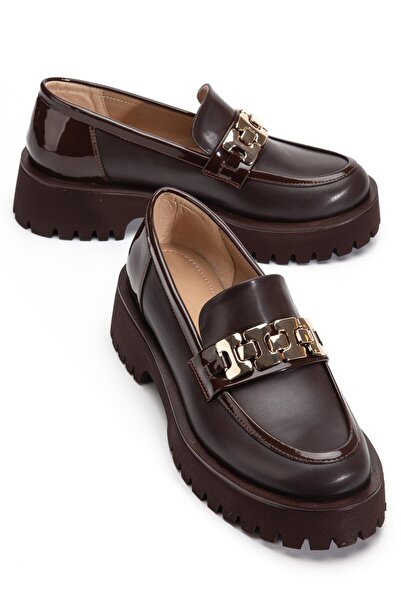 Dilimler Ayakkabı Women's Casual Daily Shoes Brown Synthetic Leather Accessories Light Sole