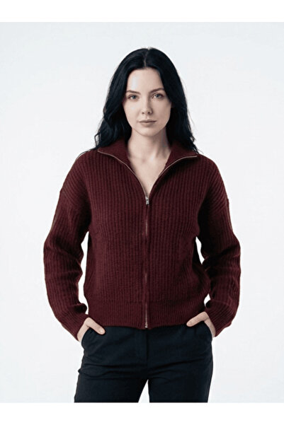 Redd Store Çift Fermuarlı Kadın Triko Hırka