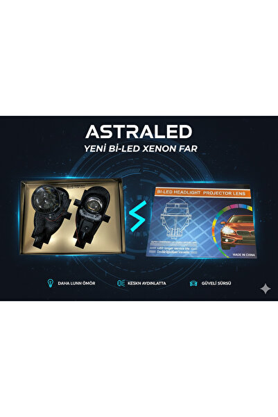 ASTRA LED Bi-Led Projektör Far İçi Led Mercek 2.5 Inc High Power Kısa - Uzun ...