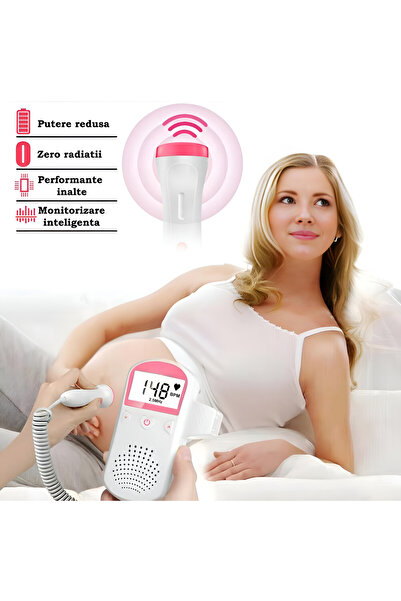 ZEQAS Fetal Doppler for Pregnant Women, Listen to Baby's Heartbeat, Gel Included, Radiation Free, 2.5 MHz