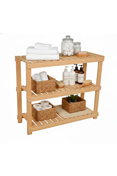 Sedefira Ahşap Banyo Rafı, Banyo Düzenleyici, Ayakkabılk, Mutfak Düzenleyici,...
