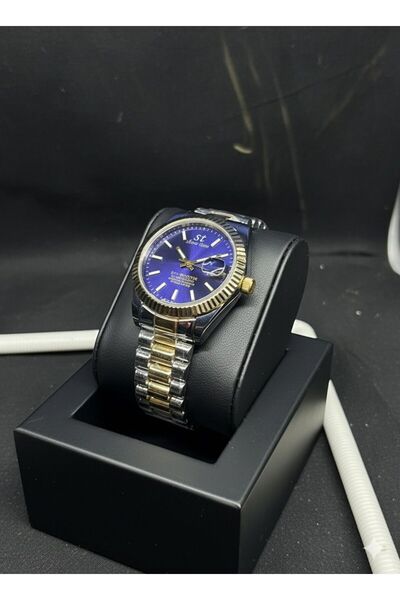 Feronnucci ساعة يد نسائية من الفولاذ متعددة الألوان مع قرص مرصع بالأحجار + هد...