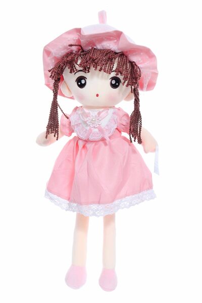 Recostore Papusa de plus cu rugaciune, roz, 45 cm, REC2336