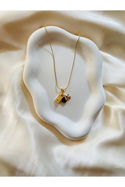 Home Gezgin Kadın Kolyesi – Gold Pasaport&Uçak&Dünya Figürlü Charm Kolye - Mi...