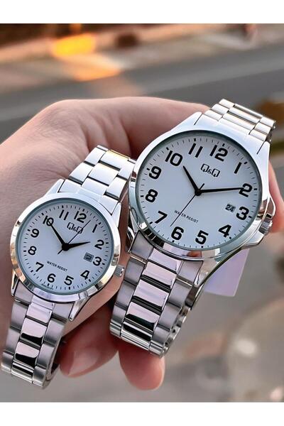 Q&Q Steel Cord 2 Years Warranty 3 Atm Water Resistant Wristwatch Special for Lovers and Couples Qq.Cf001.1