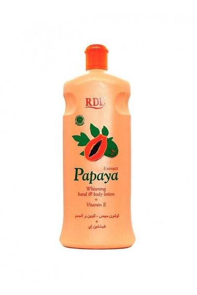 RDL لوشن تبييض اليدين والجسم بخلاصة البابايا + فيتامين E 600 مل