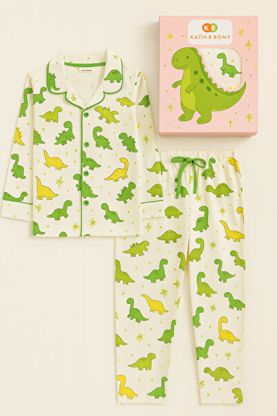 Katia&Bony Boy's Dinosaur Patterned Boxed Pajama Set