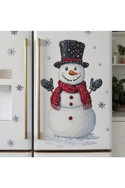 Inovius Sticker/Autocolant Craciun pentru Frigider Om de Zapada 40x60cm - 923353