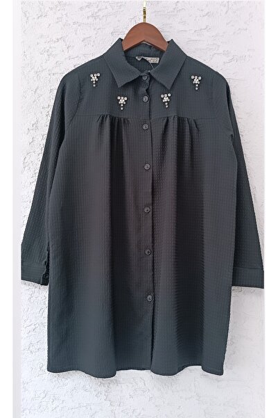 GÜLSE Ayrobin Fabric Tunic with Waist and Sleeves with Drawstings, Dried Rose