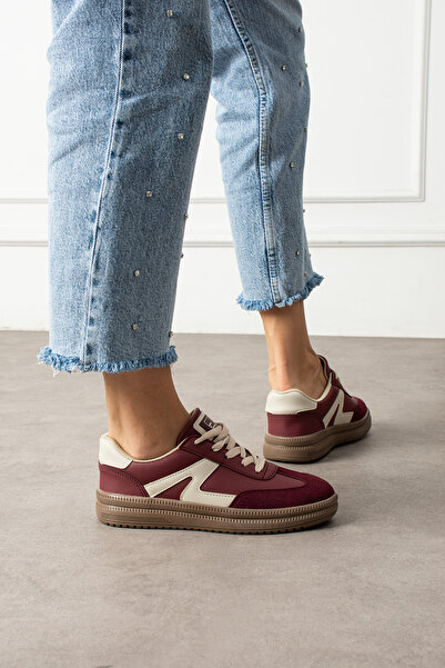eformoda by emre yılmaz Burgundy Unisex Women's Casual Sneaker Soft-Soled Sports Shoes